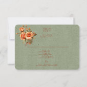 Atemberaubende Orangen- und Grünblütendusche RSVP Karte (Vorderseite)