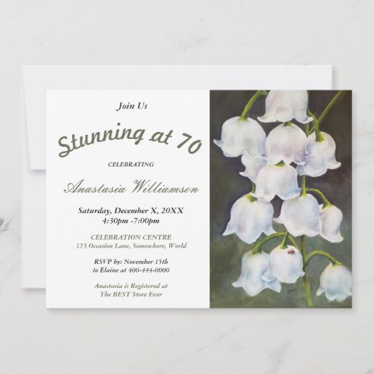 ATEMBERAUBENDE PARTY EINLADUNG 70 (Vorderseite)