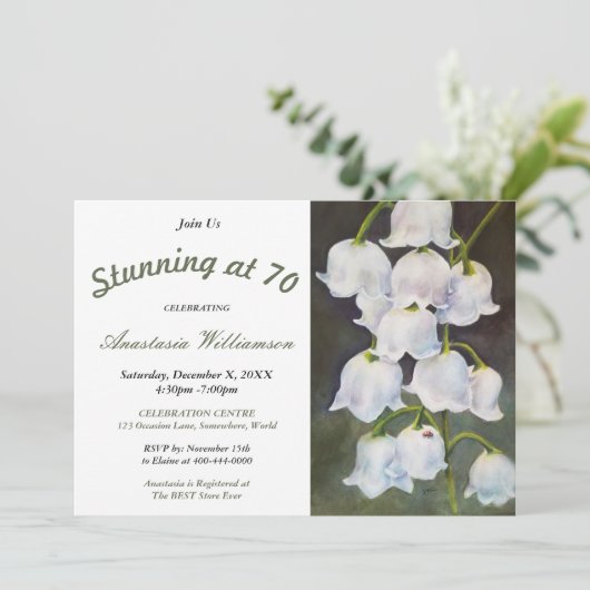 ATEMBERAUBENDE PARTY EINLADUNG 70 (Stehend Vorderseite)