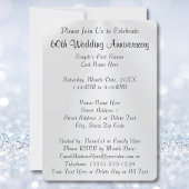 Atemberaubende Personalisierte 60. Diamond Einladu Einladung