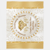 Atemberaubende, Personalisierte Hochzeitsfäden, Go Fleecedecke (Vorderseite)