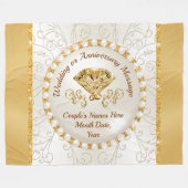 Atemberaubende, Personalisierte Hochzeitsfäden, Go Fleecedecke (Vorderseite (Horizontal))