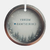 Atemberaubende Personalisierung schöne Weihnachtss Ornament Aus Glas (Rückseite)