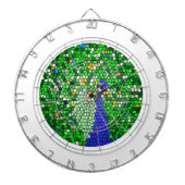 Atemberaubende Pfauenmosaikgeschenke Dartscheibe (vorne)