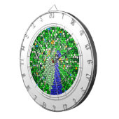 Atemberaubende Pfauenmosaikgeschenke Dartscheibe (Vorderseite rechts)