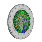 Atemberaubende Pfauenmosaikgeschenke Dartscheibe (Vorderseite Links)