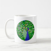 Atemberaubende Pfauenmosaikgeschenke Kaffeetasse (Links)