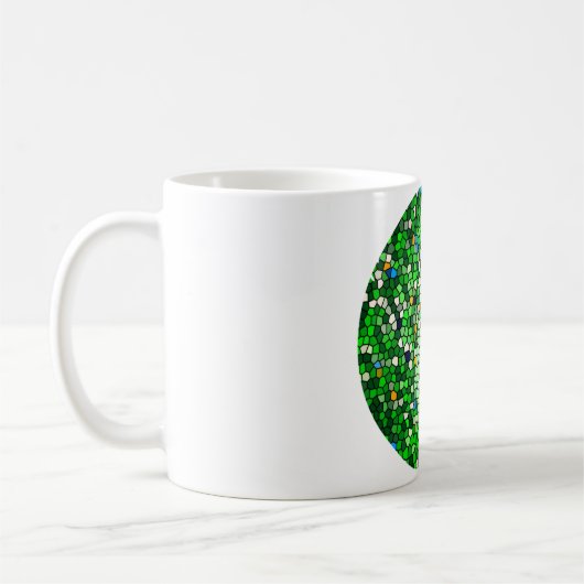 Atemberaubende Pfauenmosaikgeschenke Kaffeetasse (Links)