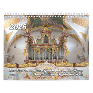 Atemberaubende Pipe Organe 2026 - Der Orgelkalende Kalender