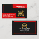 Atemberaubende Red Box Border Gold Truck LKW Visitenkarte (Vorne/Hinten)