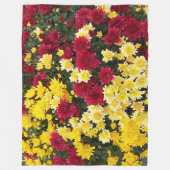 Atemberaubende Red Gold Herbst Chrysanthema Blume Fleecedecke (Vorderseite)