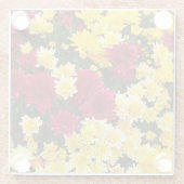 Atemberaubende Red Gold Herbst Chrysanthema Blume Glasuntersetzer (Rückseite)