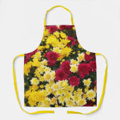 Atemberaubende Red Gold Herbst Chrysanthema Blume Schürze (Vorderseite)