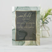 Atemberaubende, reichhaltige Grüntöne flüssiger Ab Einladung (Stehend Vorderseite)