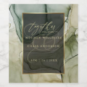 Atemberaubende, reichhaltige Grüntöne flüssiger Ab Weinetikett (Einzelnes Label)