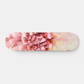 Atemberaubende Rosa Dahlische Blume Kopf nah Skateboard (Horizontal)