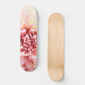 Atemberaubende Rosa Dahlische Blume Kopf nah Skateboard (Vorderseite)