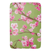 Atemberaubende rosa Kirschblüten in Chartreuse Gre Badematte (Vorderseite Vertikal)