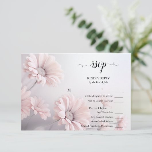 Atemberaubende rosa UAWG Auswahl RSVP Karte (Stehend Vorderseite)