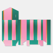 Atemberaubende rosa und grüne moderne Streifen Geschenkschachtel (Ungefaltet)