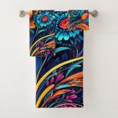 Atemberaubende Rose Blumenfarbe Badhandtuch Set (Insitu)