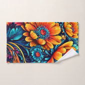 Atemberaubende Rose Blumenfarbe Badhandtuch Set (Handtuch)