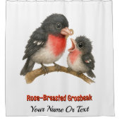 Atemberaubende Rose Brustkorb Duschvorhang (Vorderseite)