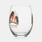 Atemberaubende Rose Brustkorb Weinglas Ohne Stiel (Rechts)