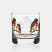 Atemberaubende Rose Brustkorb Whiskyglas (Vorderseite)