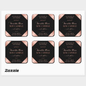 Atemberaubende Rose Gold Black Product Packaging L Quadratischer Aufkleber (Blatt)