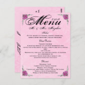 Atemberaubende Rose Hochzeiten Dinner Menu Vielen Postkarte (Vorne/Hinten)