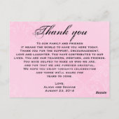 Atemberaubende Rose Hochzeiten Dinner Menu Vielen Postkarte (Rückseite)