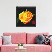 Atemberaubende Rose mit Dew Canvas Leinwanddruck (Insitu (Wohnzimmer))