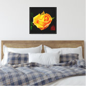 Atemberaubende Rose mit Dew Canvas Leinwanddruck (Insitu (Schlafzimmer))