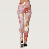 Atemberaubende Rosen Leggings (Rückseite)