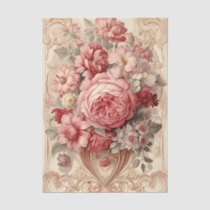 Atemberaubende Rosen mit Verziertem Rahmen Seidenpapier