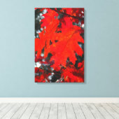 Atemberaubende Rote Ahornleaf-Malerei Leinwanddruck (Insitu (Holzboden))