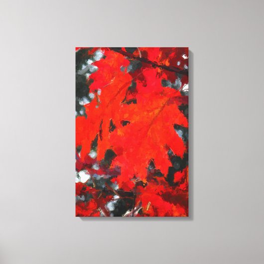 Atemberaubende Rote Ahornleaf-Malerei Leinwanddruck (Vorderseite)