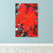 Atemberaubende Rote Ahornleaf-Malerei Leinwanddruck (Insitu (Holzboden))