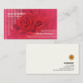 Atemberaubende rote Blumen-lichtdurchlässige Linie Visitenkarte (Vorne/Hinten)