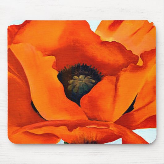 Atemberaubende rote Mohnblumen-Blume Georgia Mousepad (Vorne)