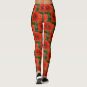 Atemberaubende Rote Poppies Leggings (Rückseite)