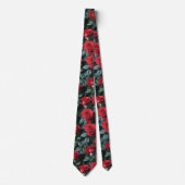 Atemberaubende Rote Rosen Formal Necktie Krawatte (Vorderseite)
