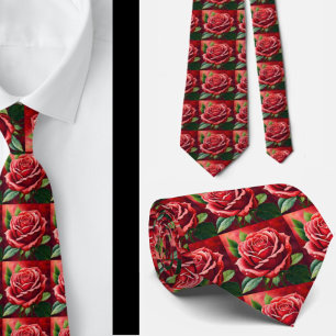 Atemberaubende Rote Rosen Formal Necktie Krawatte