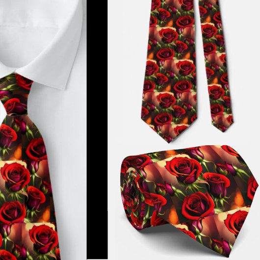 Atemberaubende Rote Rosen Formal Necktie Krawatte
