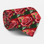 Atemberaubende Rote Rosen Formal Necktie Krawatte (Gerollt)
