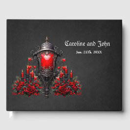 Atemberaubende rote Rosen und Gate-Design. Gästebuch