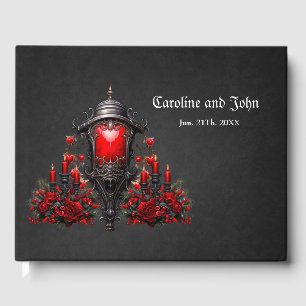 Atemberaubende rote Rosen und Gate-Design. Gästebuch