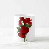 Atemberaubende Rote Rosen und Herzen Kaffeetasse (Mittel)