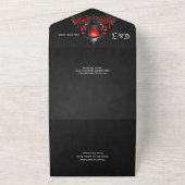 Atemberaubende rote Rosen und Torgestaltung All In One Einladung (Außenbereich)